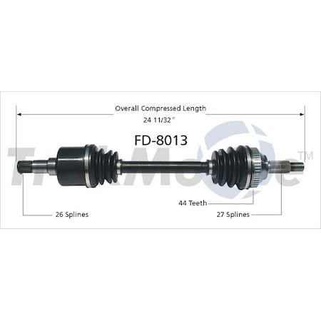Surtrack Axle Cv Axle Shaft, Fd-8013 FD-8013